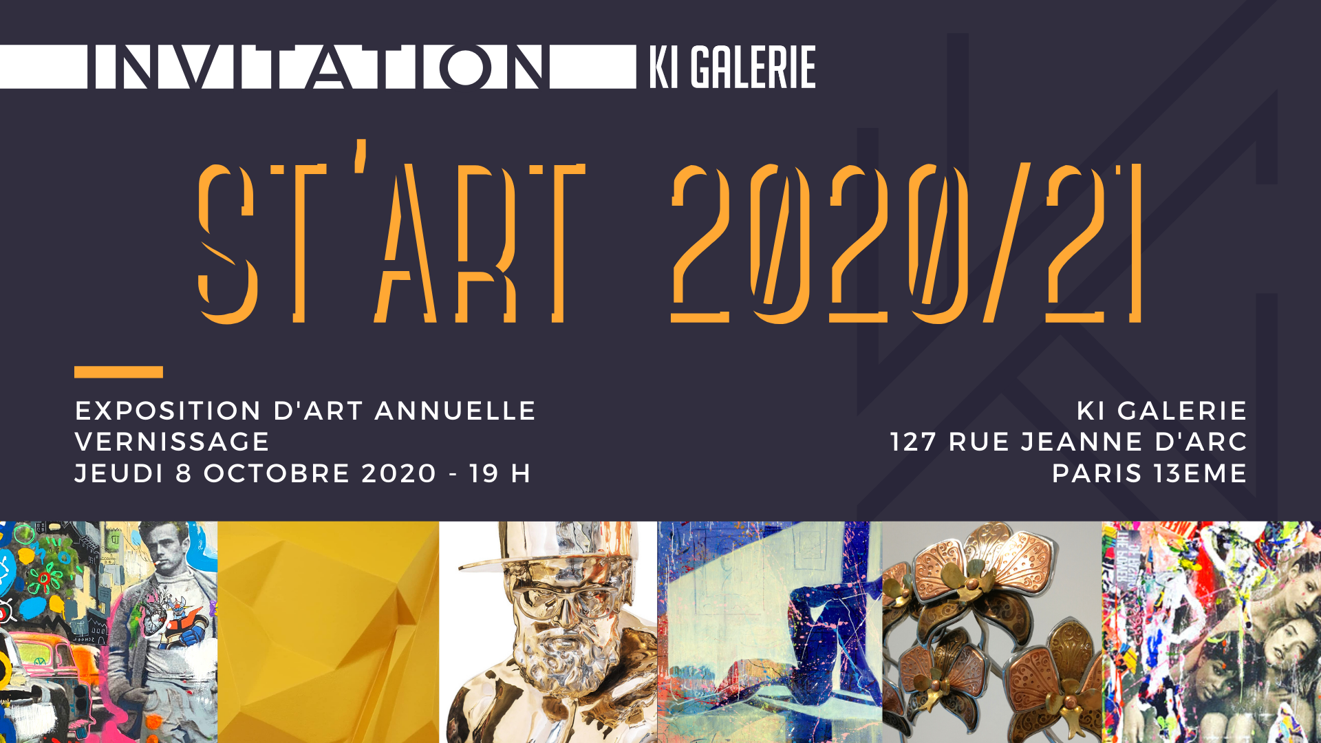 Exposition « St’Art 2020/2021 » PARIS 13e. KI GALERIE